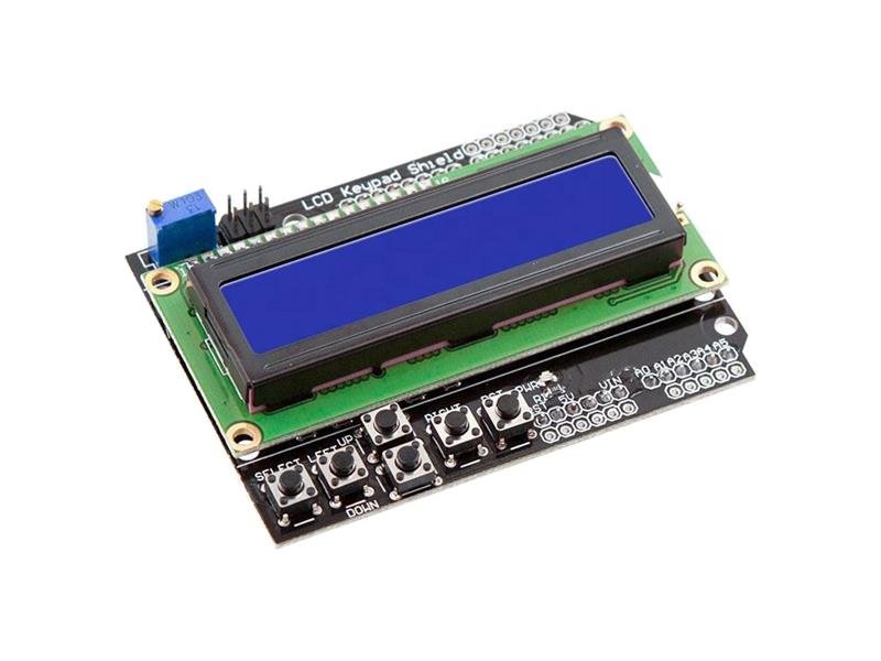 TIPA Displej LCD1602A s klávesnicí, 16x2 znaků, modré podsvícení
