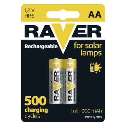 Nabíjecí baterie do solárních lamp RAVER AA (HR6) 600 mAh