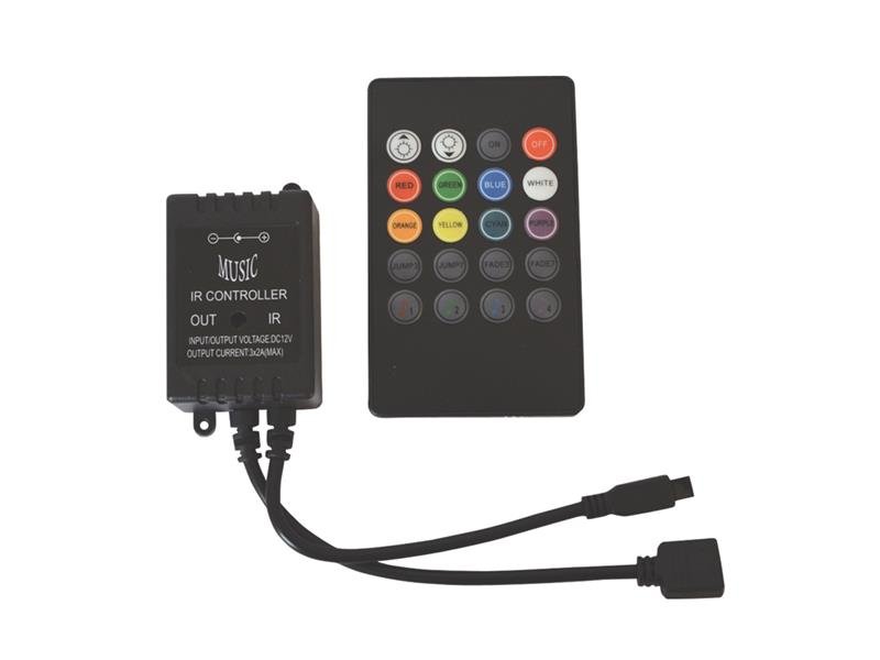 Ovladač pro LED pásek RGB IR + zvukový TIPA