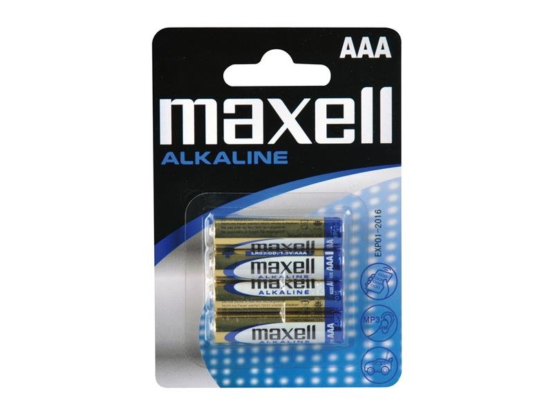 Baterie AAA (R03) alkalická MAXELL 4ks / blistr