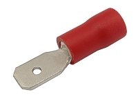 TIPA Konektor faston 4.8mm, vodič 0.5-1.5mm červený