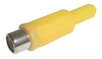 Zdířka CINCH kabel plast žlutá TIPA