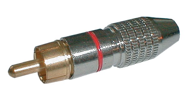 TIPA Konektor CINCH kabel kov nikl pr.5mm černý