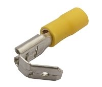 TIPA Zdířka faston rozvaděč 6.3mm, vodič 4.0-6.0mm žlutý