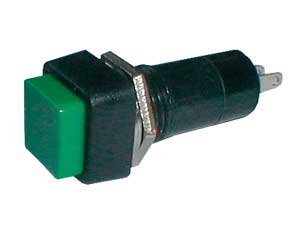 TIPA Přepínač tlačítko čtv. ON-OFF 250V/1A zelené