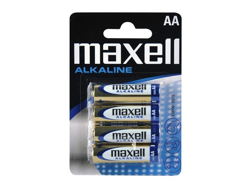 Baterie AA (R6) alkalická MAXELL 4ks / blistr