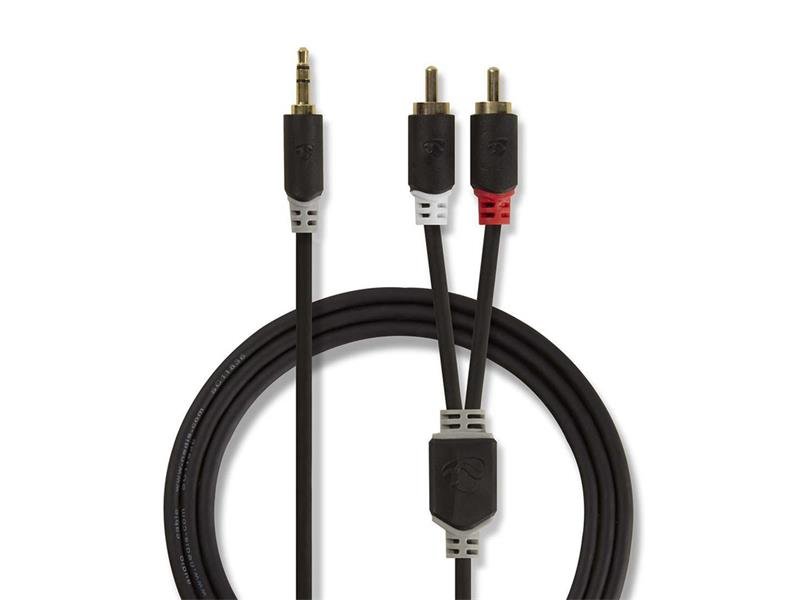 Kabel Jack 3,5mm stereo/2x Cinch 3m NEDIS CABW22200AT30