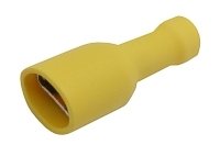 TIPA Zdířka faston 6.3mm izol., vodič 4.0-6.0mm žlutá