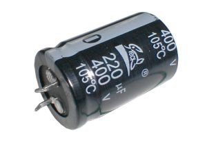 Kondenzátor elektrolytický 220M/400V 25x42-10 105*C rad.C SNAP-IN
