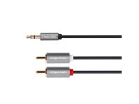 Kabel KRUGER &amp; MATZ JACK 3.5 stereo/2xCINCH 3m KM1216 Basic